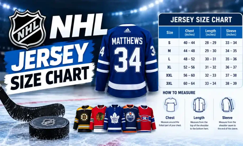 NHL Jersey Size Chart